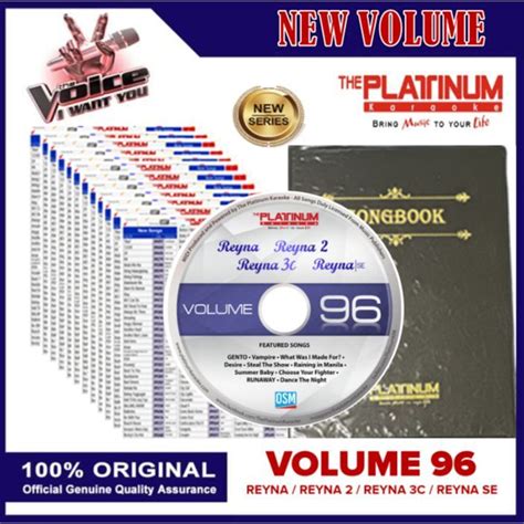 Platinum Reyna 3c New Updated Volume 96 CD with Songbook..